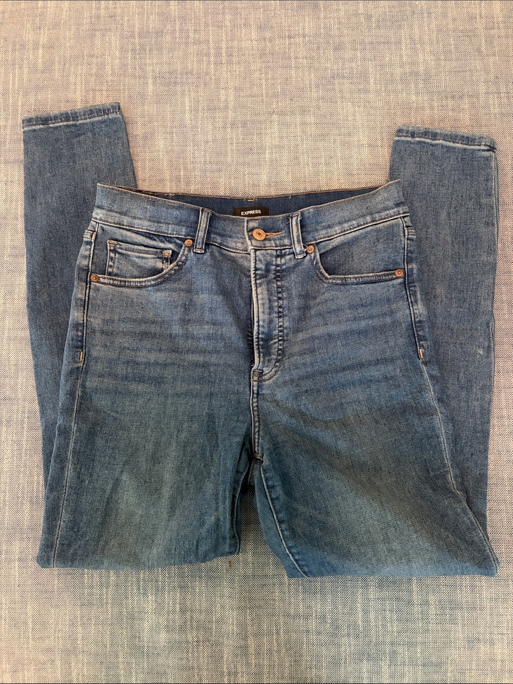 Express Women’s Skinny Jeans in Medium Blue Denim